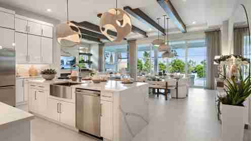Paige Model ambiance by kolter homes, kitchen, dining, great room, touravenir